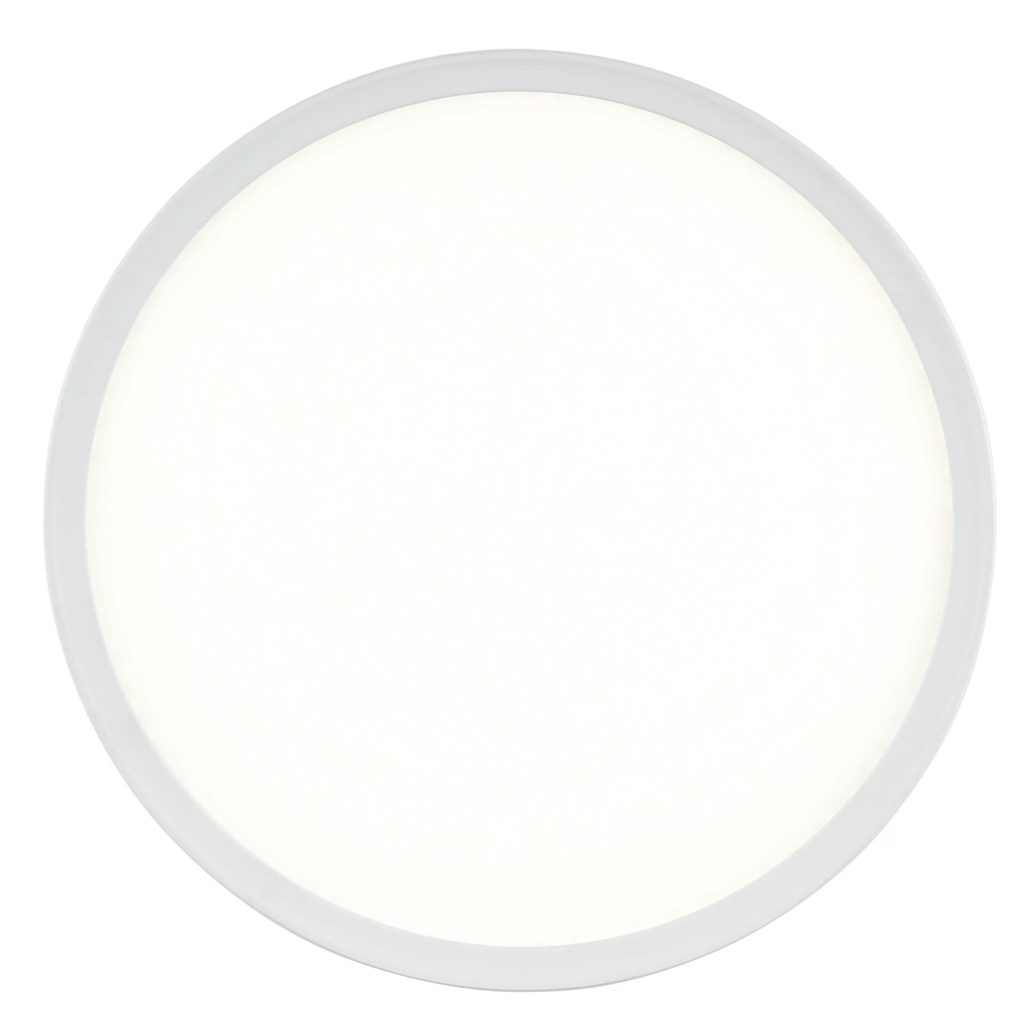 Weiße, runde LED Deckenleuchte Velion (Ø 29,3 cm) von Brilliant für Wohnräume.