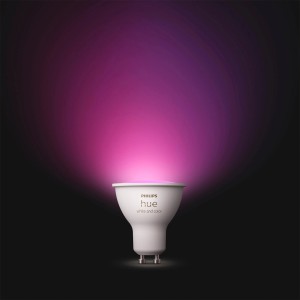 Philips Hue GU10 LED-Spot, 4,2 W, farbiges Licht in Pink. Smarte Lampe für Ihr Zuhause.