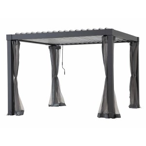 Sunjoy Netz für Matterhorn Multi-Pergola 306x306 cm, grau, als Zubehör für Terrassenüberdachung.