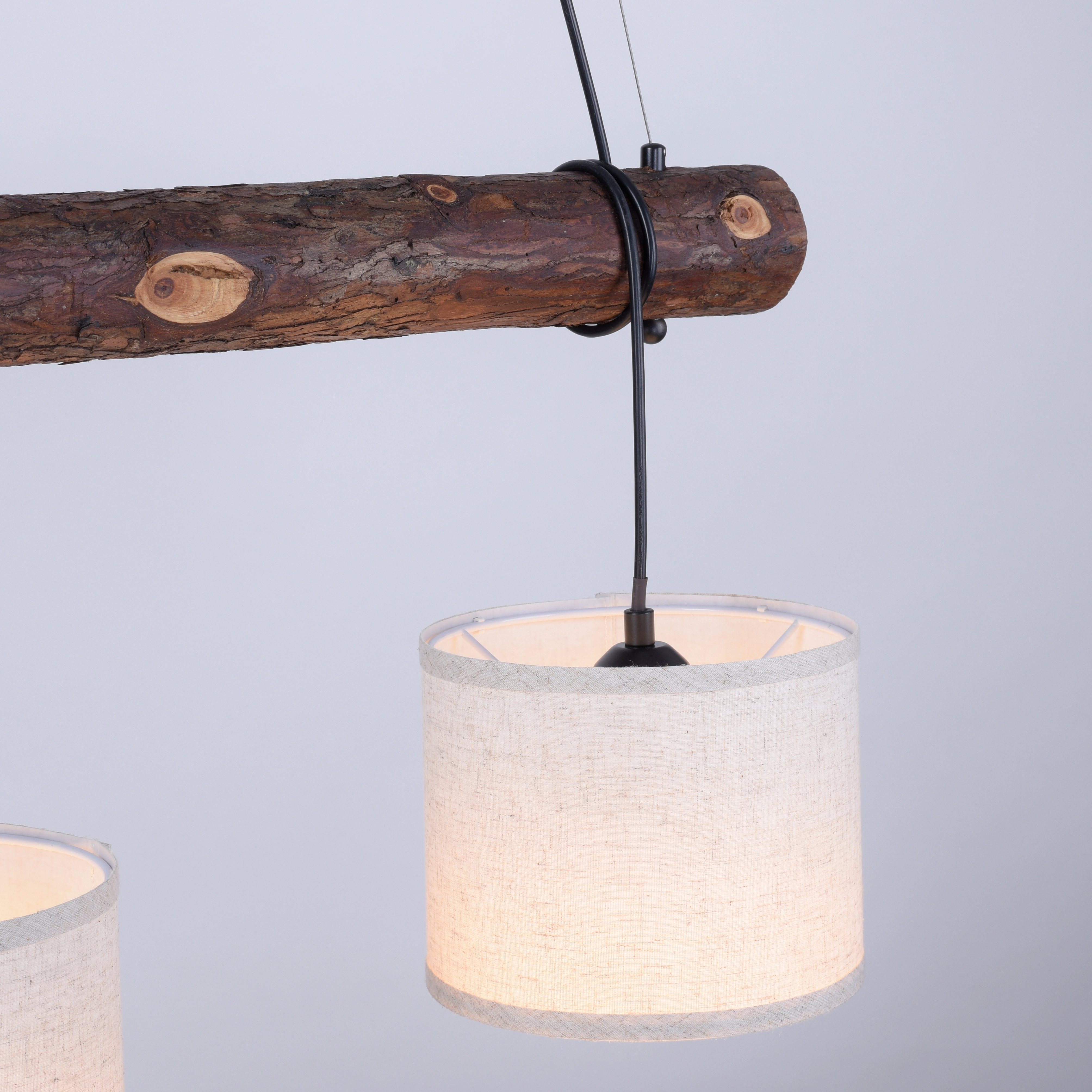 Leuchten Direkt Pendelleuchte Bark Holzdekor 100 x 120 cm kaufen bei OBI