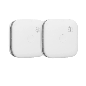 2er-Pack Smartwares Funk-Rauchmelder FSM-11652, weiß, für Brandschutz und kabellose Vernetzung.