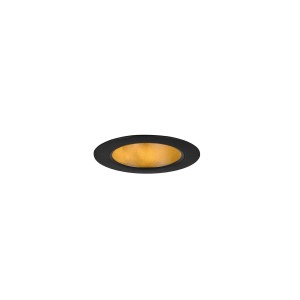Schwarzer, runder Trio LED Einbaustrahler Virunga, Ø 11cm. Moderner Deckenspot für Innenräume.
