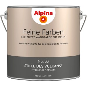 Dose Alpina Feine Farben No. 33 Stille des Vulkans®, edelmattes Anthrazit, 2,5 l.
