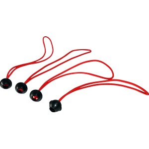 Las Expander mit Kugel, 4 Stück, rot-schwarz, für Anhänger-Planen und Netze.