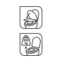 Icons: WC-Sitz Coldai Funktionen (Absenkautomatik, Belastbarkeit)