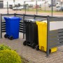 Westmann Mülltonnenverkleidung Planum für 4 Tonnen (je 240 l) in Anthrazit/Grau.