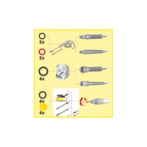 Kärcher Ersatz O-Ring-Kit, 16-teilig, für Hochdruckreiniger Zubehör.