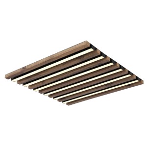 Globo Hayden LED-Deckenleuchte, Akustik-Panel-Look, Metall schwarz matt, 45x45cm.