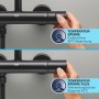 Grohe Precision Start Thermostat-Brausebatterie in Schwarz mit Temperaturregelung und Sicherheitssperre.