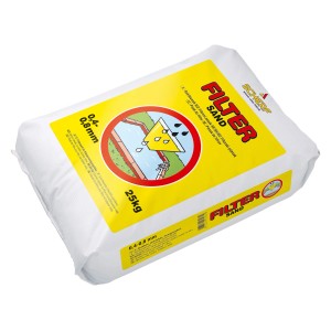 Sack Scherf Filtersand, hellbeige, 0,4-0,8 mm, 25 kg, für Pool Filteranlagen.
