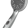 Schütte Aqua-2-Save Handbrause in Chrom mit Wasserstopp und Anti-Kalknoppen.