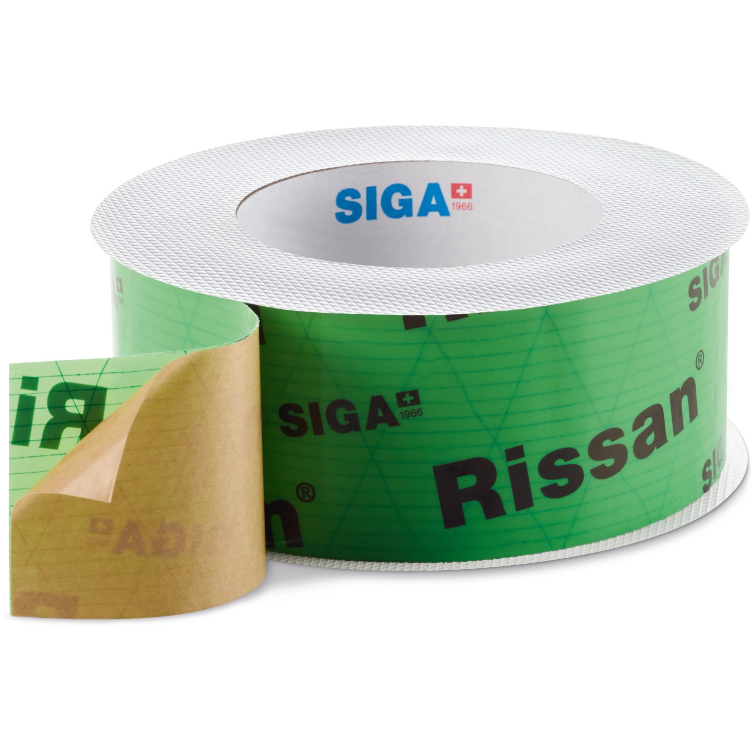 Siga Rissan 60 Klebeband, 60mm x 25m, grün-transparent, für luftdichte Anschlüsse im Dämmstoffbereich.