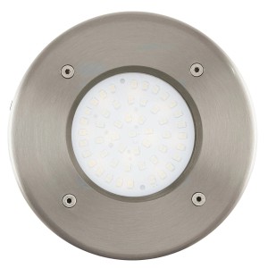 Edelstahl LED Solar Bodeneinbauleuchte, Ø 115mm, für den Außenbereich.