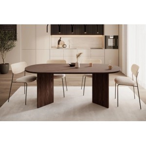 Selsey Esstisch Ovo Oval Holzoptik Nussbaum Wisconsin 204 cm
