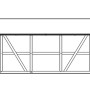 Abbildung eines Skan Holz Carports Schwarzwald, Eiche, mit Dachlattung und Fachwerk Satteldach.