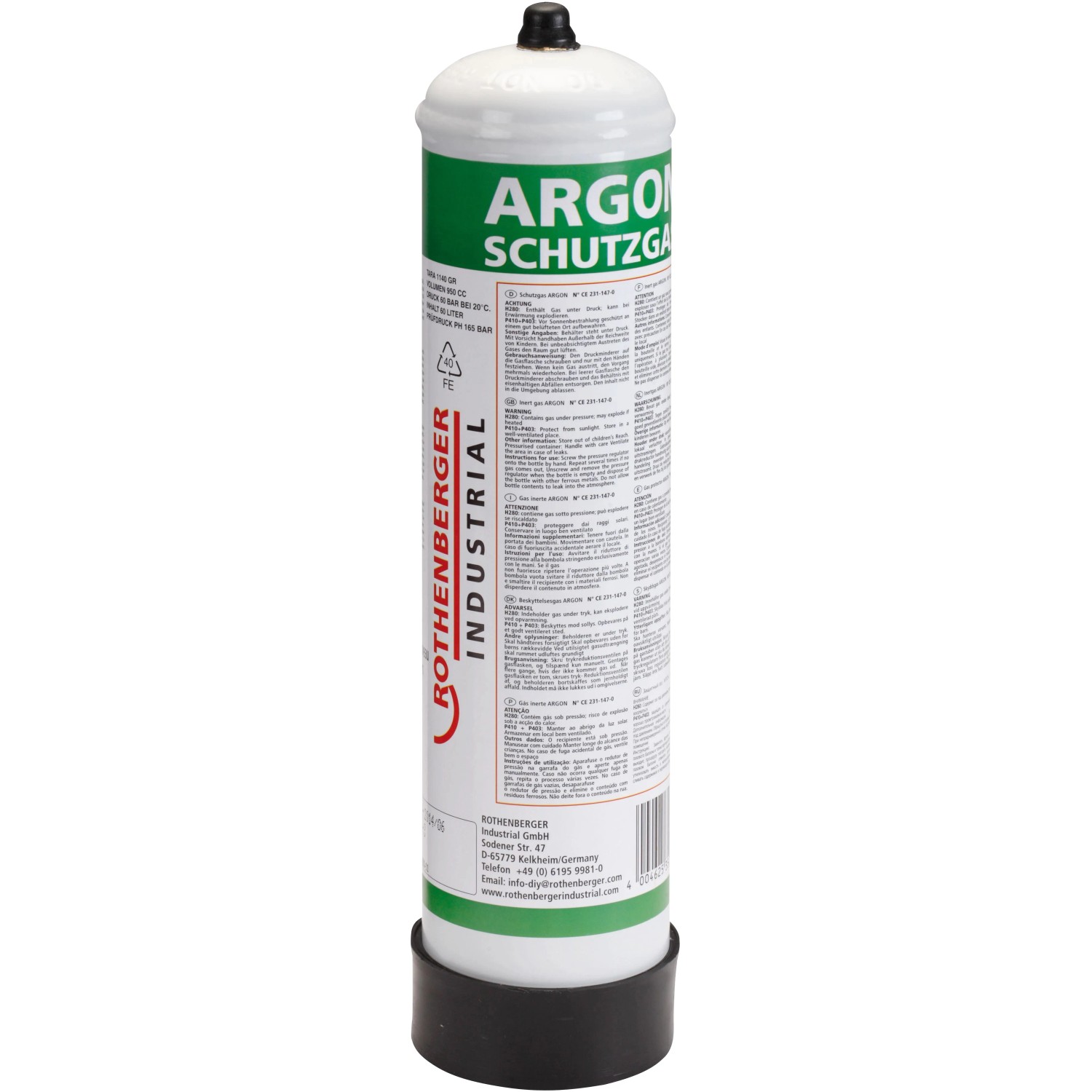 Argon Gasflasche Obi