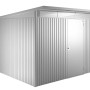 Biohort Metall-Gerätehaus AvantGarde A7 in Silbermetallic mit Doppeltür.