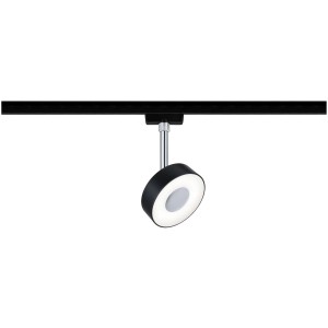 Paulmann URail LED-Spot Circle 5W Schwarz matt/Chrom 4000K dimmbar