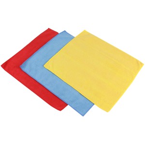 APA Mikrofaser Reinigungstücher 3er-Set, farbig sortiert, für Autopflege.