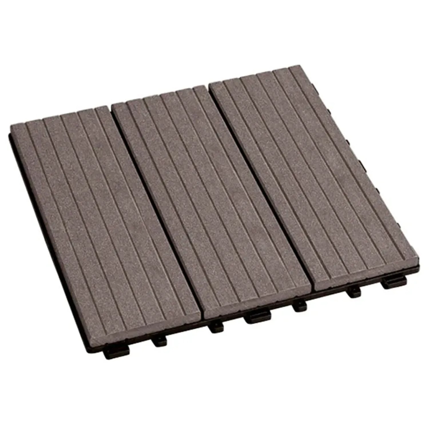 Klickfliese WPC Grau 30cm x 30cm x 2,2cm, 4 Stck kaufen bei OBI