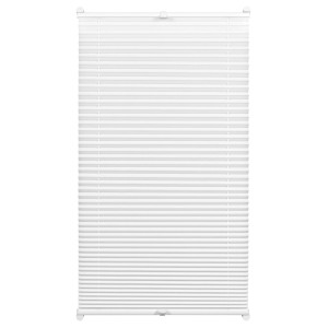 Gardinia EasyFix Plissee, 85x130 cm, Weiß, mit zwei Bedienschienen für Fenster.