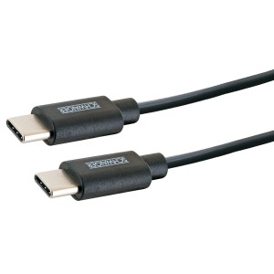 Schwaiger USB-C Kabel, 0,5 m, schwarz, zum Laden und Synchronisieren von Geräten.