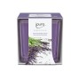 ipuro ESSENTIALS Duftkerze Lavender Touch, 125g im Glas mit Lavendel-Motiv.