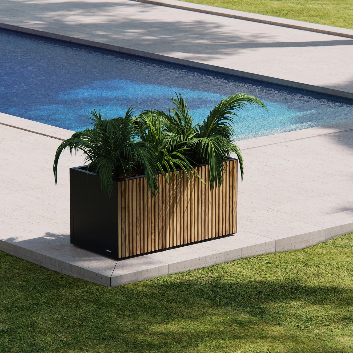 Herstera Garden Pflanzkübel Deco Planter M 50 x 100 x 50 cm Schwarz-Natur FSC®_5