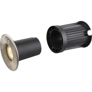 Bodenbauleuchte Style II, GU10, 40W, aus Edelstahl und Kunststoff. Bodeneinbaustrahler mit IP67 Schutz.