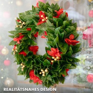 KARAT Weihnachtskranz Photinia Dekorativer Kranz für Weihnachten Durchmesser 45 cm