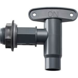 Garantia Auslaufhahn 3/4'' Graphite Grey für Regentonnen, Detailansicht.
