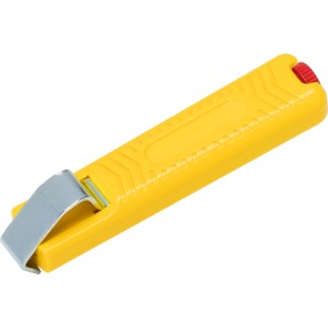 Gelbes Jokari Kabelmesser Standard zum Abmanteln von Kabeln.