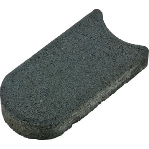 Anthrazit Mähkante aus Beton, 22x12x4,5 cm, zur Gartengestaltung und Rasenbegrenzung.