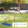 PawHut Hund Agility Set blau/orange mit Hürde, Reifen, Slalomstangen im Garten. Hunde trainieren, Tragetasche, Trainingsstab.