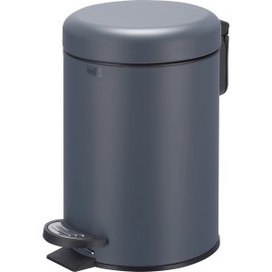 baliv Tretmülleimer, 3 l, Metall, Anthrazit. Kosmetikeimer mit Tretfunktion für Bad & WC.