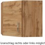 Held Möbel Eckhängeschrank Sorrento in Wotaneiche Optik, Küchen-Eckschrank mit Metallgriff.