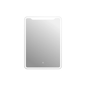 Rechteckiger LED-Lichtspiegel Sorrent, 50x70 cm, für Bad und WC.
