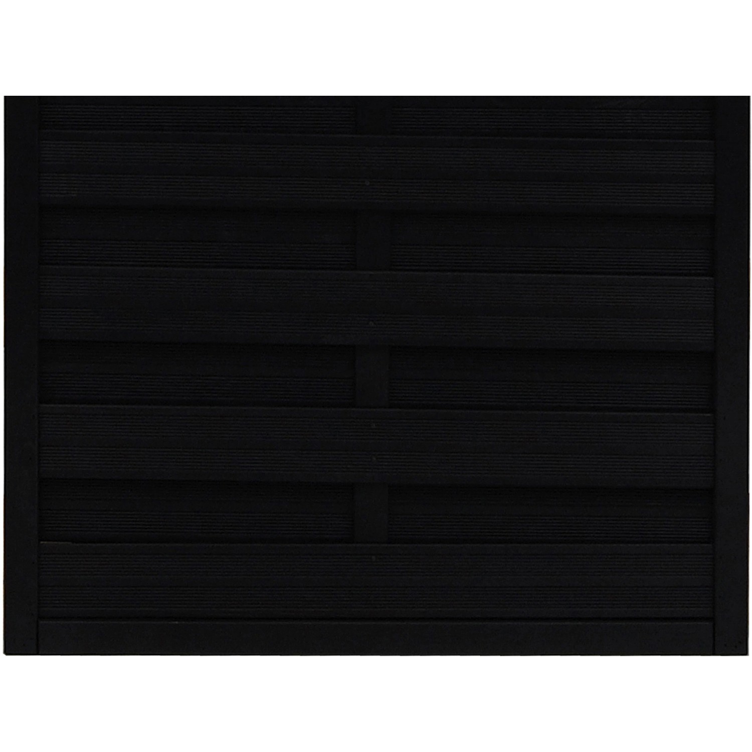 Anthrazitfarbenes Sichtschutzzaun-Element Country, 180x90 cm, aus lasiertem Holz für den Garten.