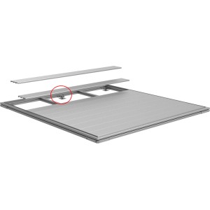 Biohort SmartBase Zusatzpaket für Zusatztür, Gartenhaus-Zubehör für festen Untergrund.