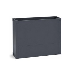 Floordirekt Hochbeet Andros Metall-Floordirekt Hochbeet mit Boden Anthrazit 100 x 25 x 77 cm