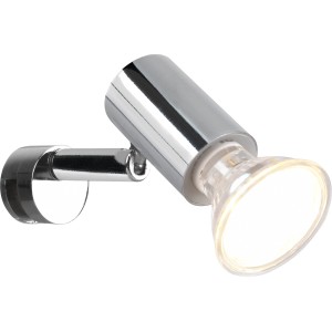 Chromfarbene Trio Wandleuchte Lorenzo für Bad und Wohnraum, drehbar.