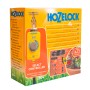 Hozelock automatisches Bewässerungs-Set mit 25 Tropfern im gelben Karton.