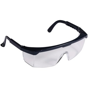 LUX Panorama Schutzbrille Blau, Augenschutz mit kratzfester, klarer Sichtscheibe und verstellbaren Bügeln.