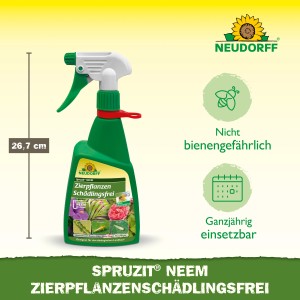 Neudorff Spruzit Neem Zierpflanzenspray 450ml, Schädlingsbekämpfung für Zierpflanzen.