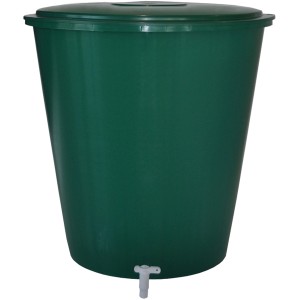 Regentonne rund mit Hahn und Deckel 200 l