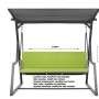 Lemonfarbenes Polster (170x50x50cm) für 3-Sitzer Hollywoodschaukel mit abnehmbarem Bezug.