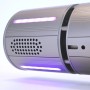 VASNER Appino BEATZZ Terrassenheizstrahler Grau mit Bluetooth Musik Box und LED Licht.