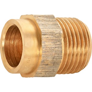 Löt-Übergangsnippel, 16 mm, aus Rotguss für Trinkwasser- und Heizungsanlagen.