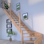 Treppe Mykonos Pro Eiche Gew. L 90 cm Holz-Edelstahl-Geländer FSC®_8