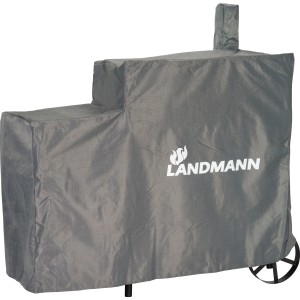 Graue Landmann Wetterschutzhaube Premium für Smoker Vinson 200, schützt vor Witterung.